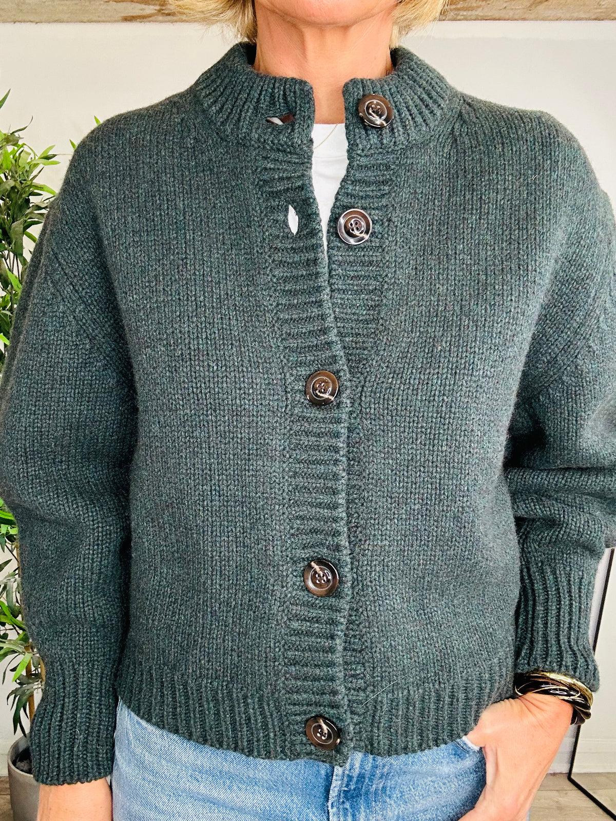 Leonard Chunky Knit Cardigan - Size 1