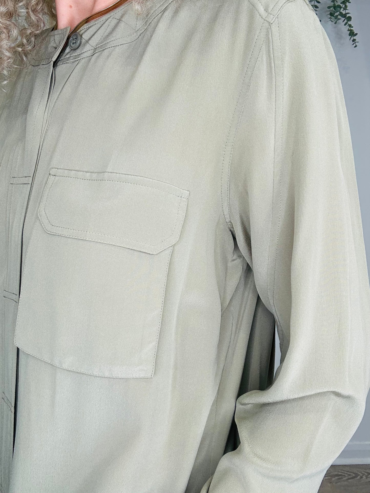 Silk Shirt Dress - Size 12