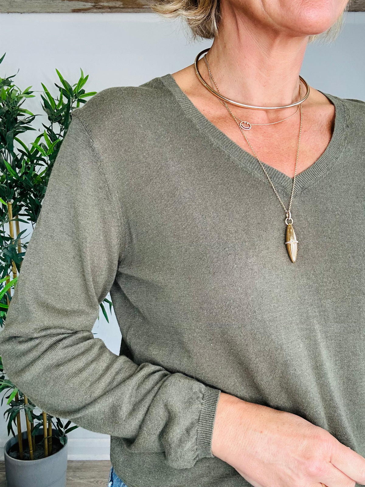 V-Neck Jumper - Size S