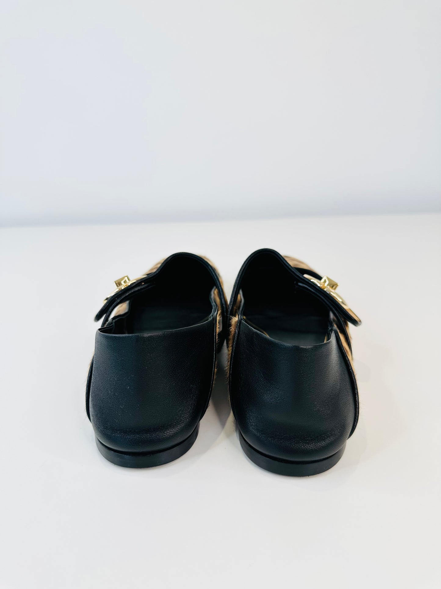 Leopard Print Ponyskin Mary Janes - Size 40