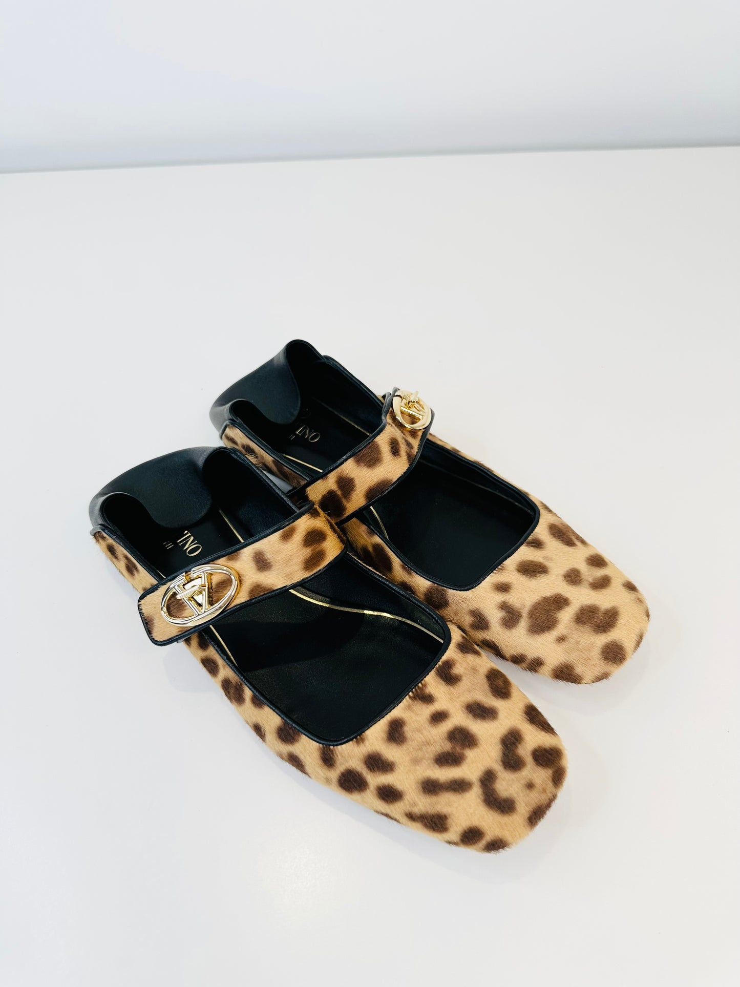 Leopard Print Ponyskin Mary Janes - Size 40