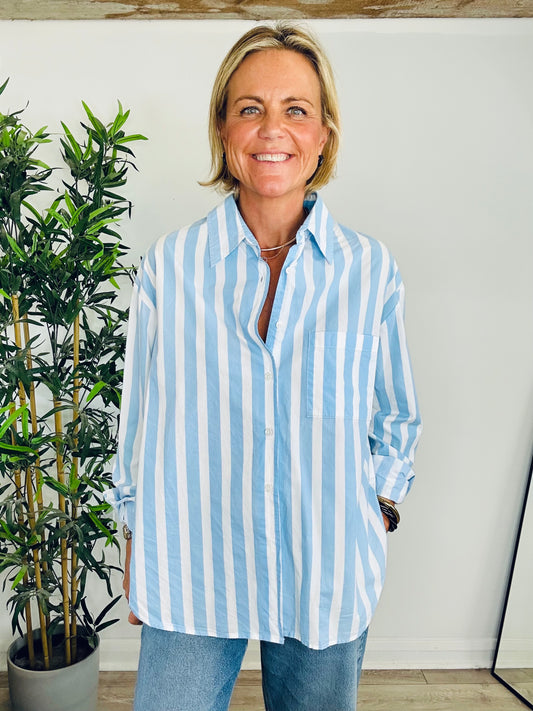 Striped Cotton Shirt - Size M