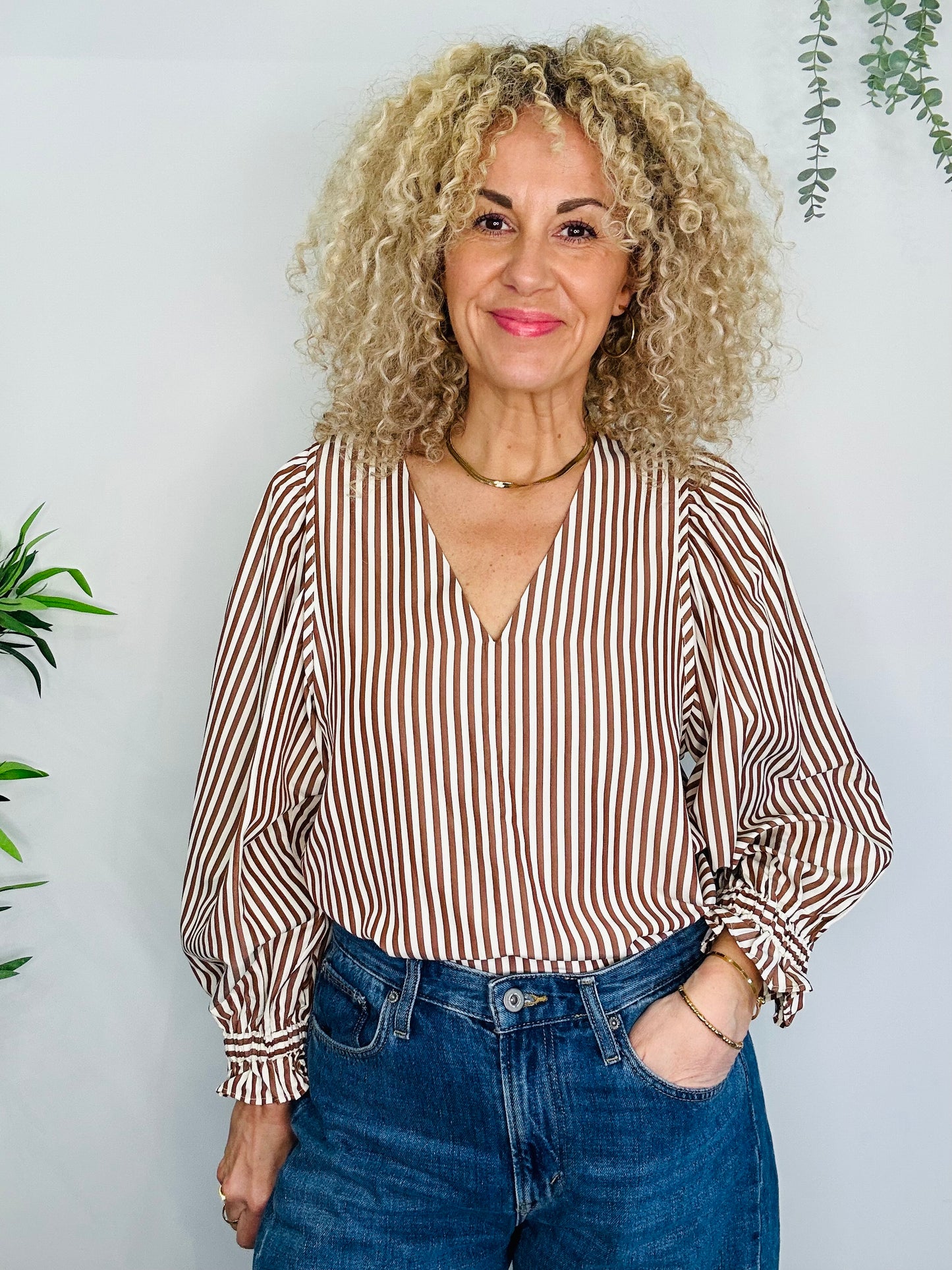 Striped Blouse - Size 10