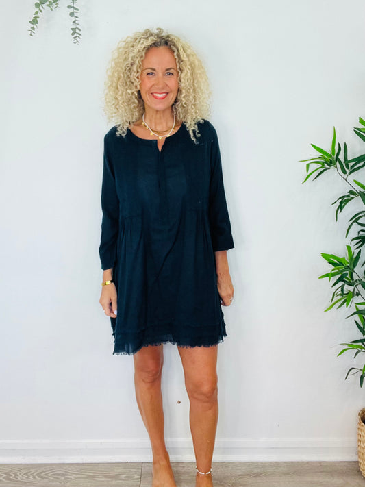 Short Embroidered Dress - O/S