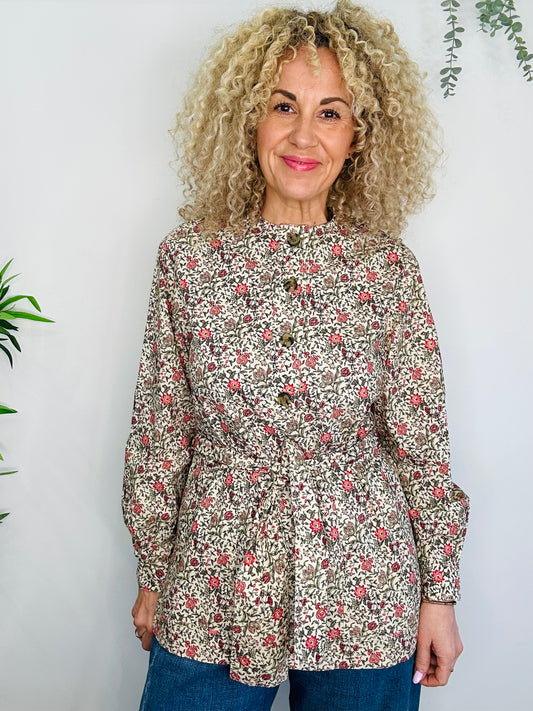 Floral Cotton Blouse - Size S