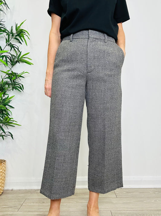 Cropped Wool Trousers - Size 10