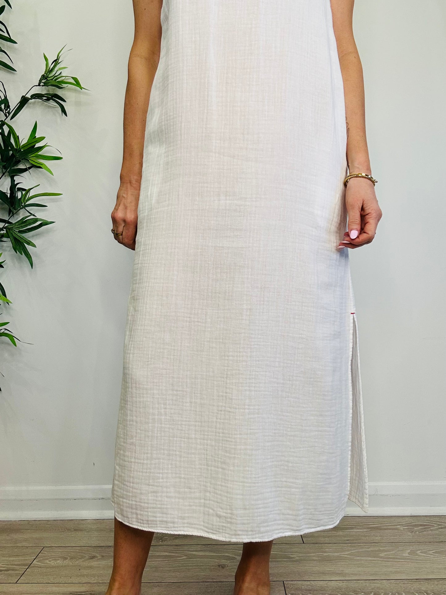 Sleeveless Cheesecloth Dress - Size XS