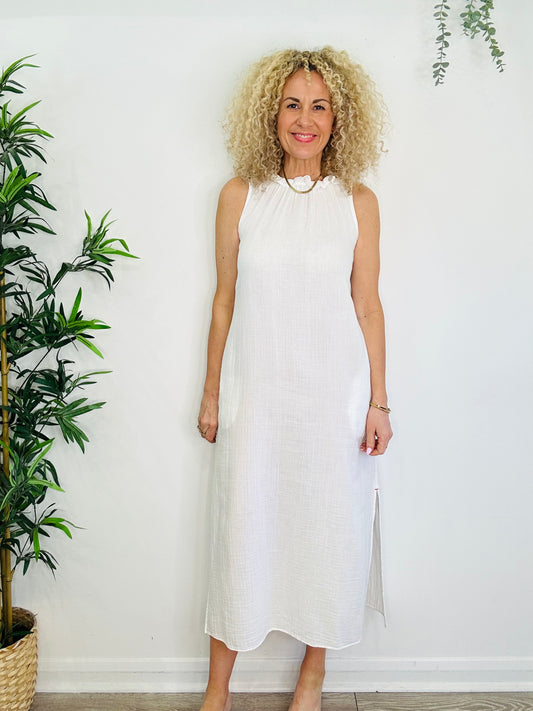 Sleeveless Cheesecloth Dress - Size XS