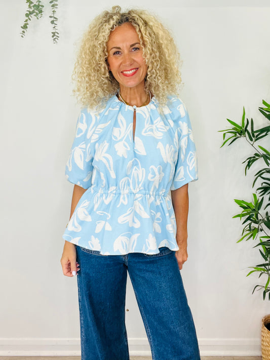 Patterned Jacquard Top - Size L