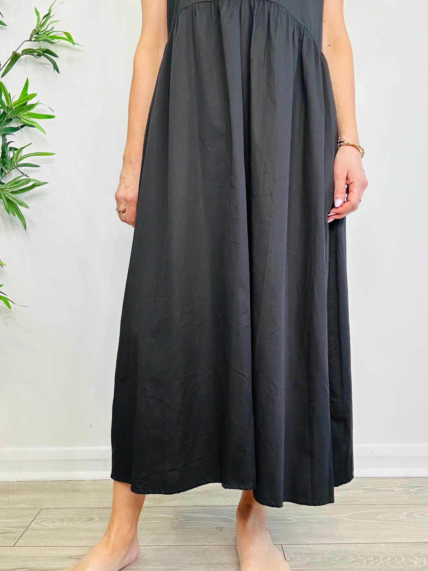 Broderie Detail Cotton Dress - Size L
