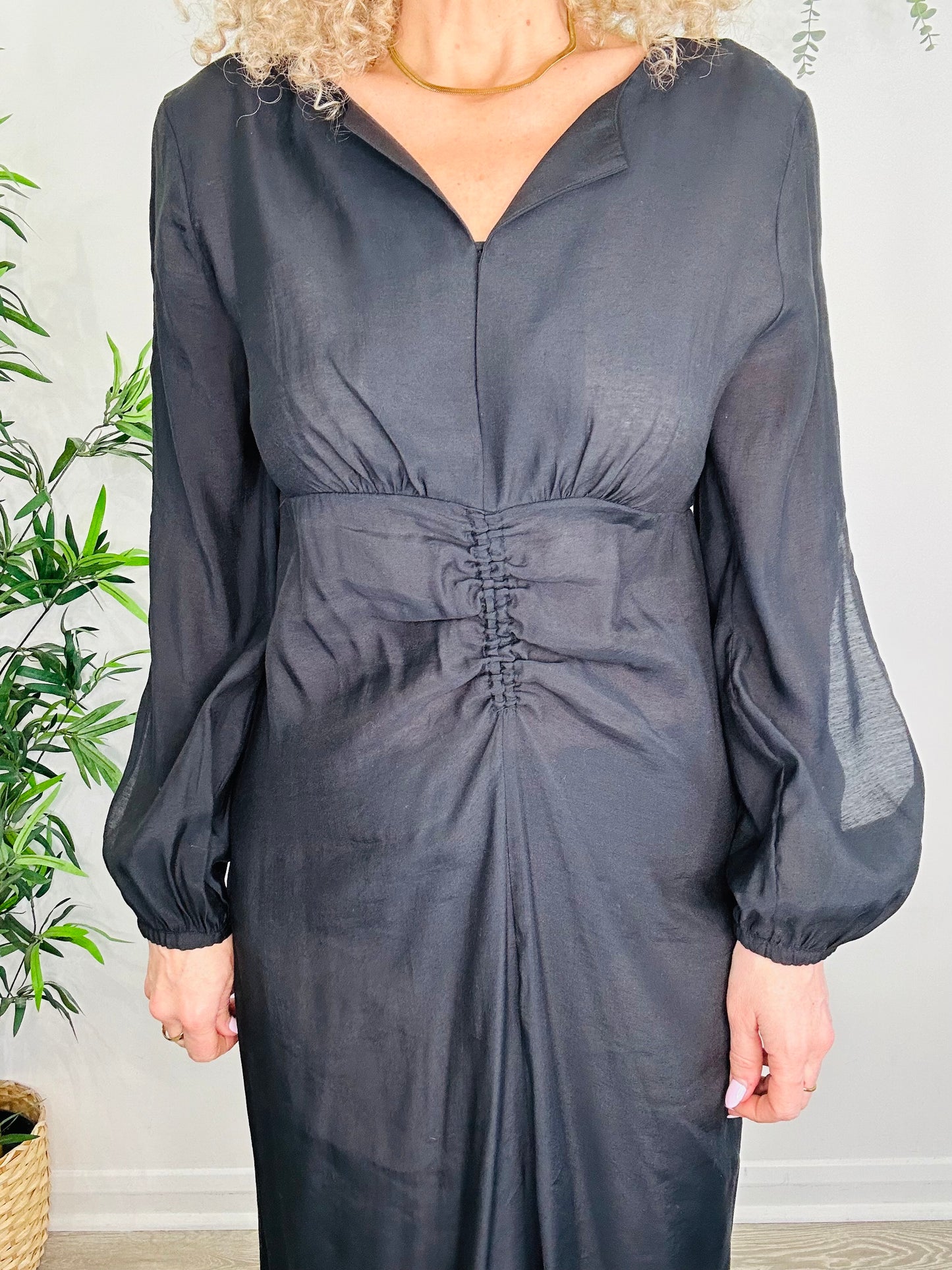 Ruched Front Dress - Size 38