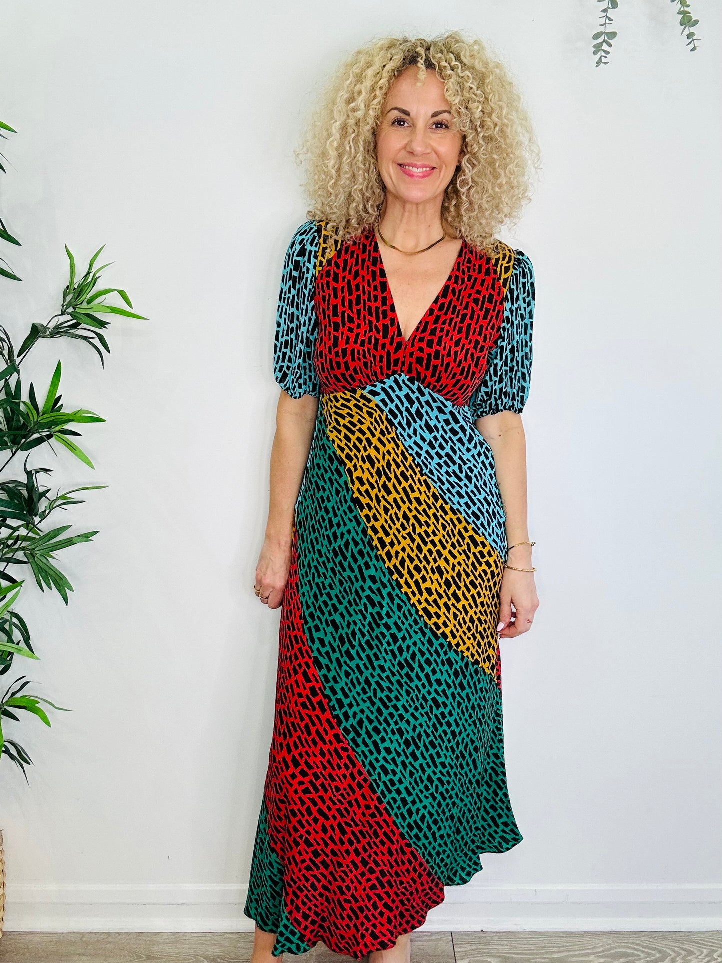 Amber Silk Dress - Size L