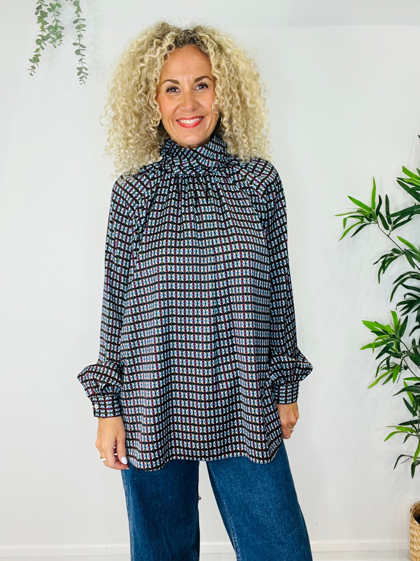 Patterned Blouse - Size 42