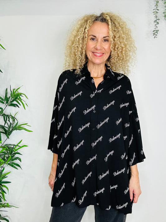 Oversized Logo Shirt - Size 38