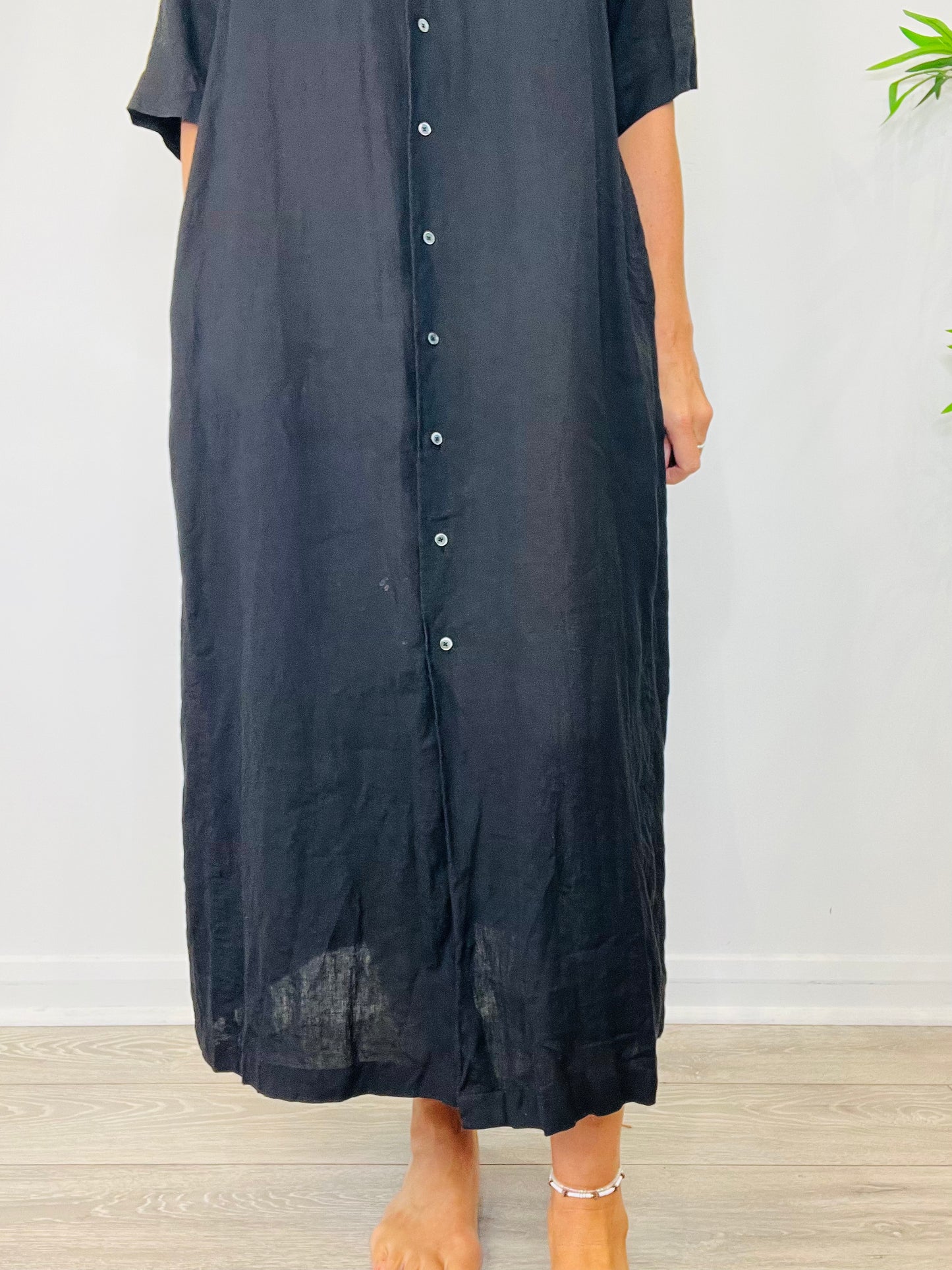 Linen Shirt Dress - Size 3