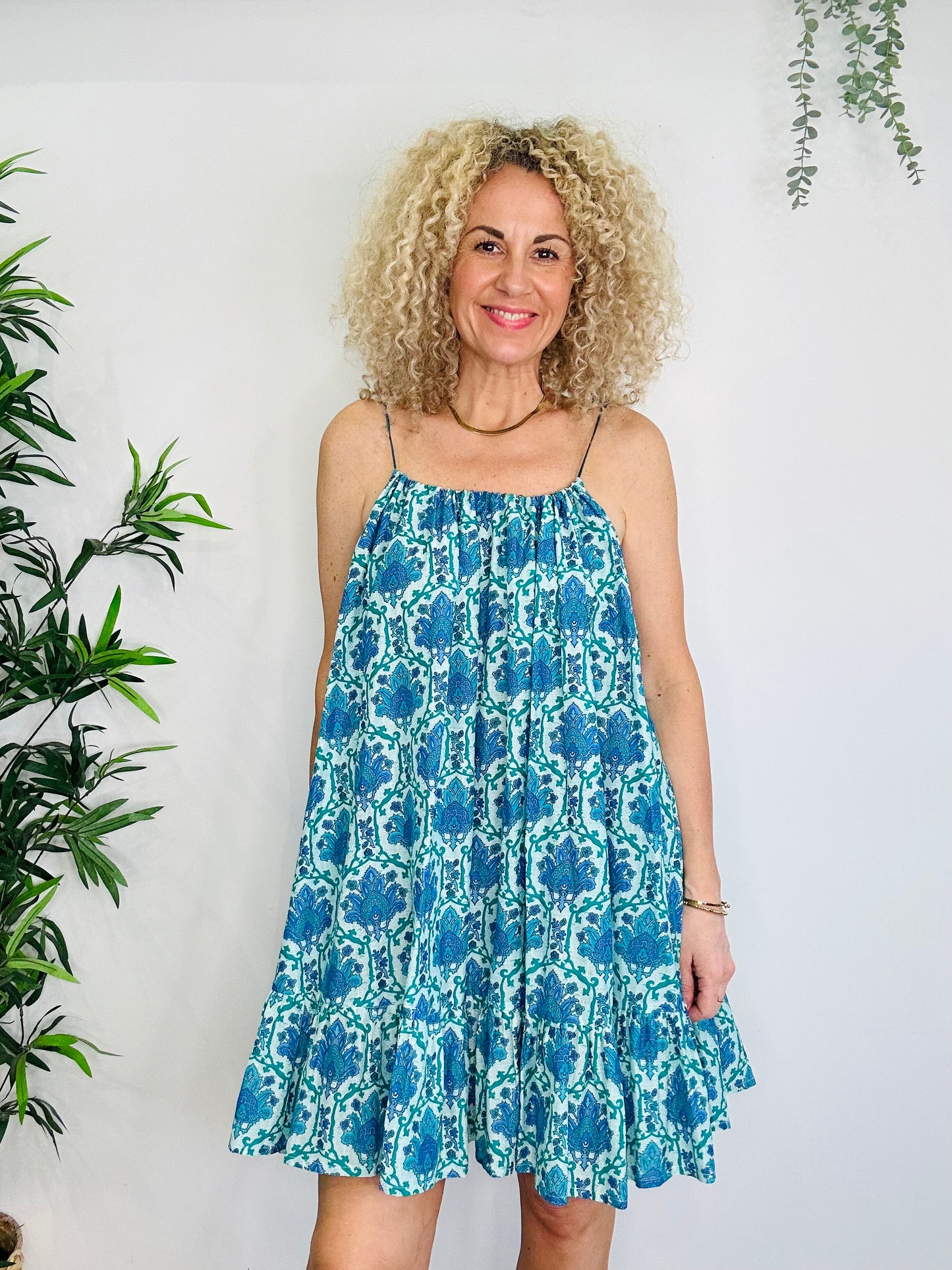 Short Patterned Dress - O/S