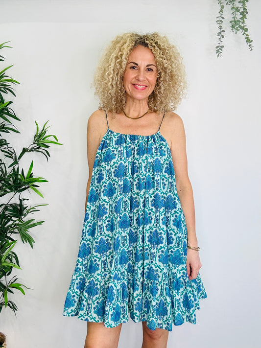 Short Patterned Dress - O/S