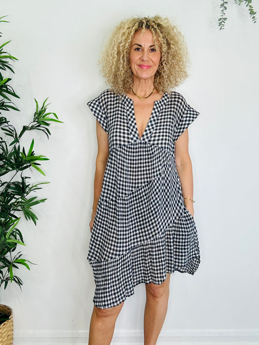 Short Check Dress - Size 10