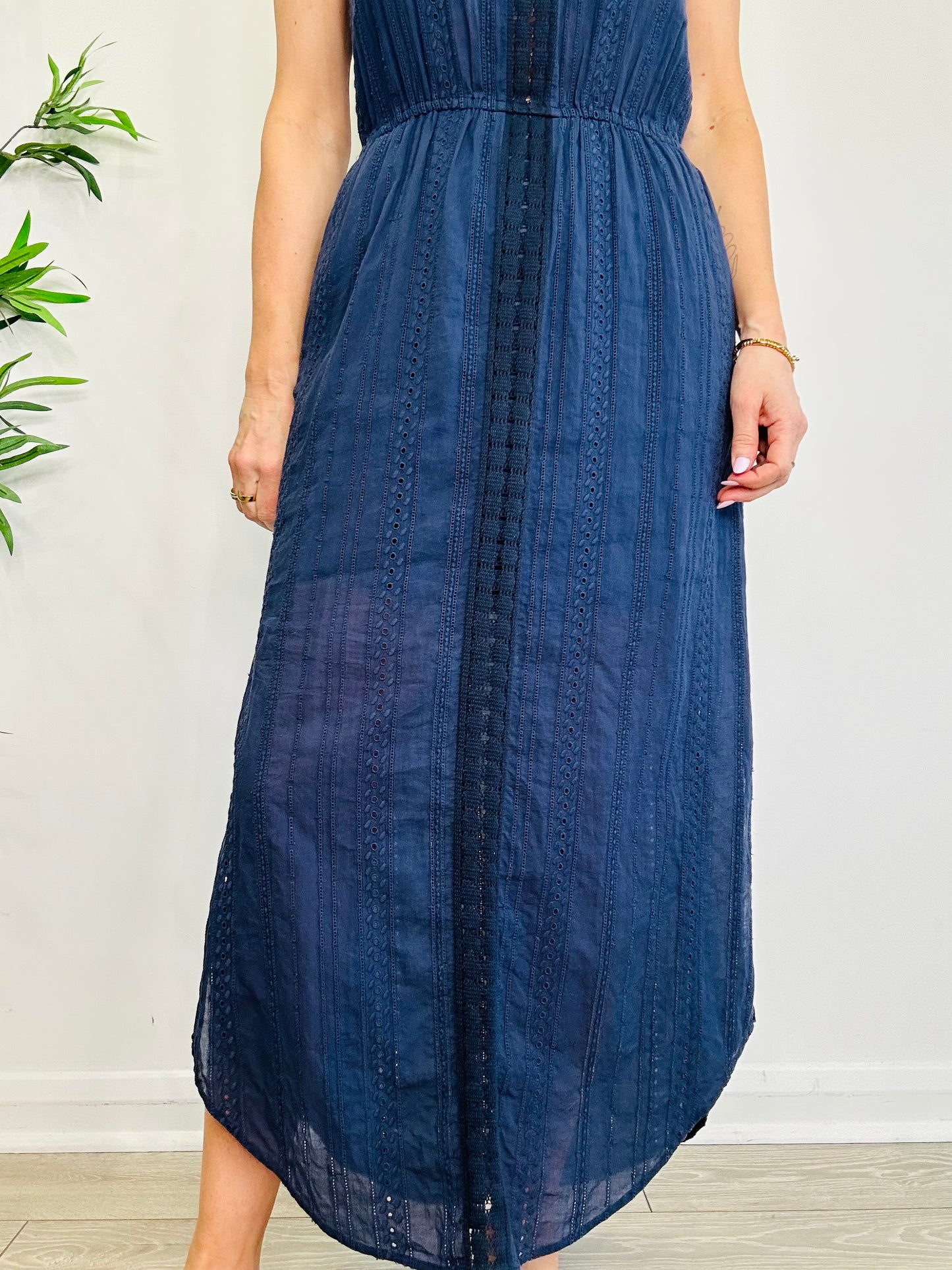Broderie Maxi Dress - Size 10