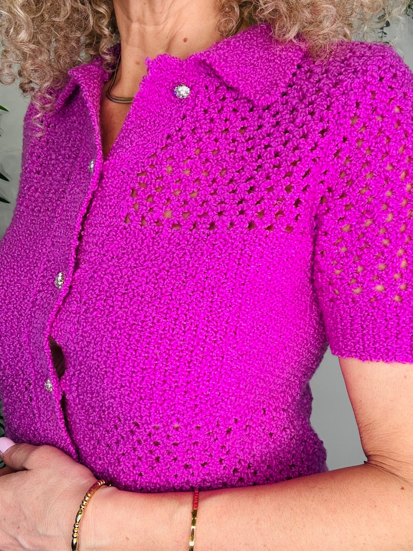 Short Sleeve Cardigan - Size M