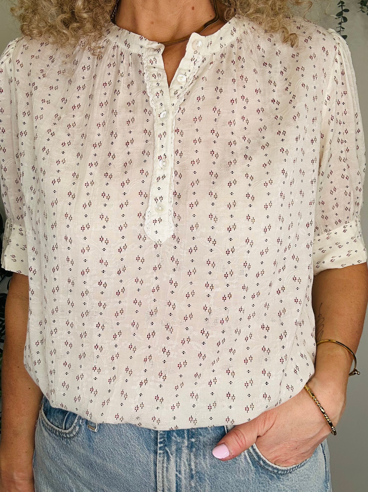 Patterned Blouse - Size 2