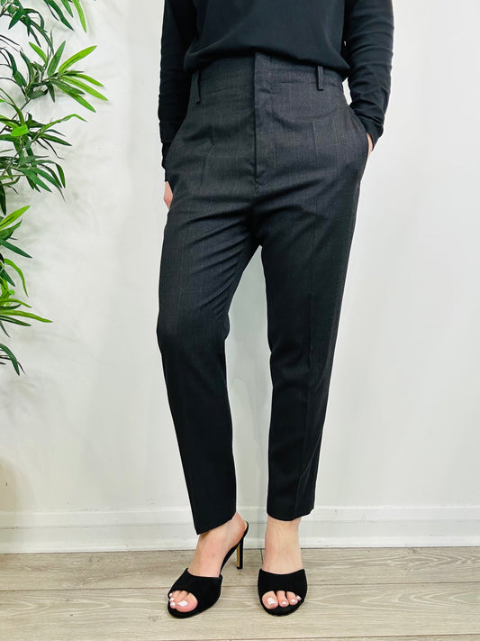 Check Wool Trousers - Size 38