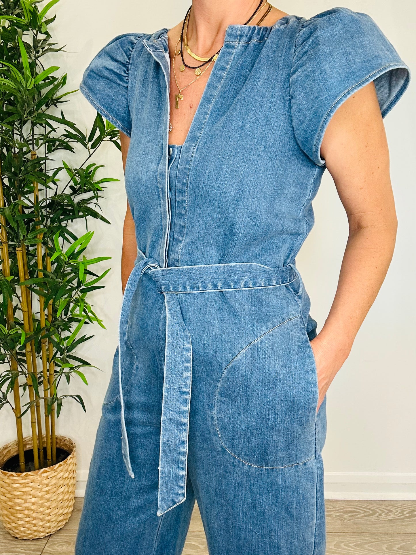 Denim Jumpsuit - Size 1