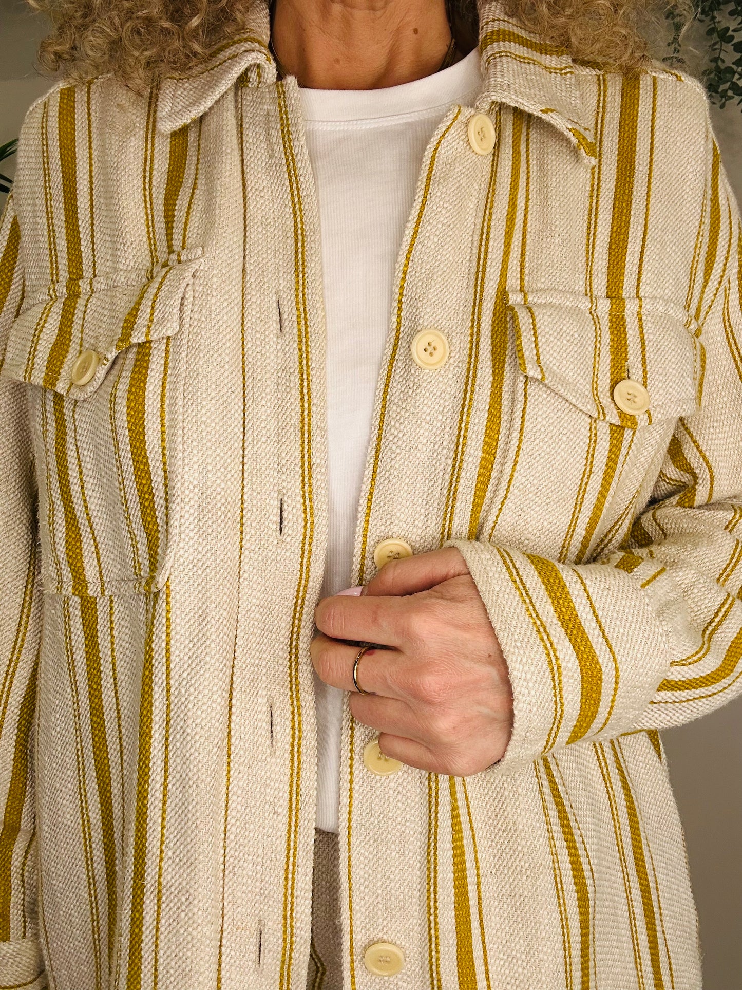 Striped Shirt & Skirt Set - Size L