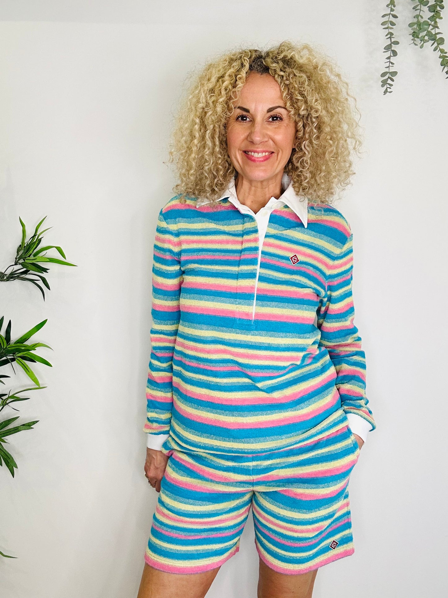 Towelling Top & Shorts Set - Size S