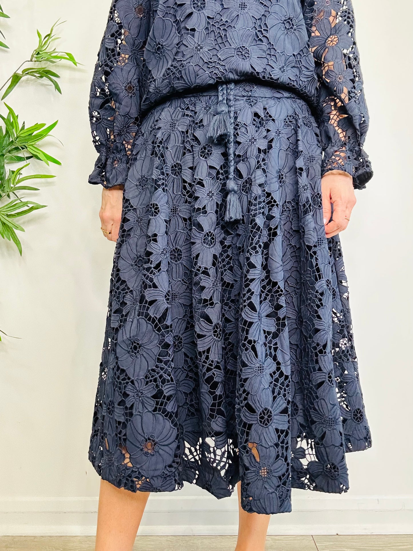 Broderie Blouse & Skirt Set - Size S/M