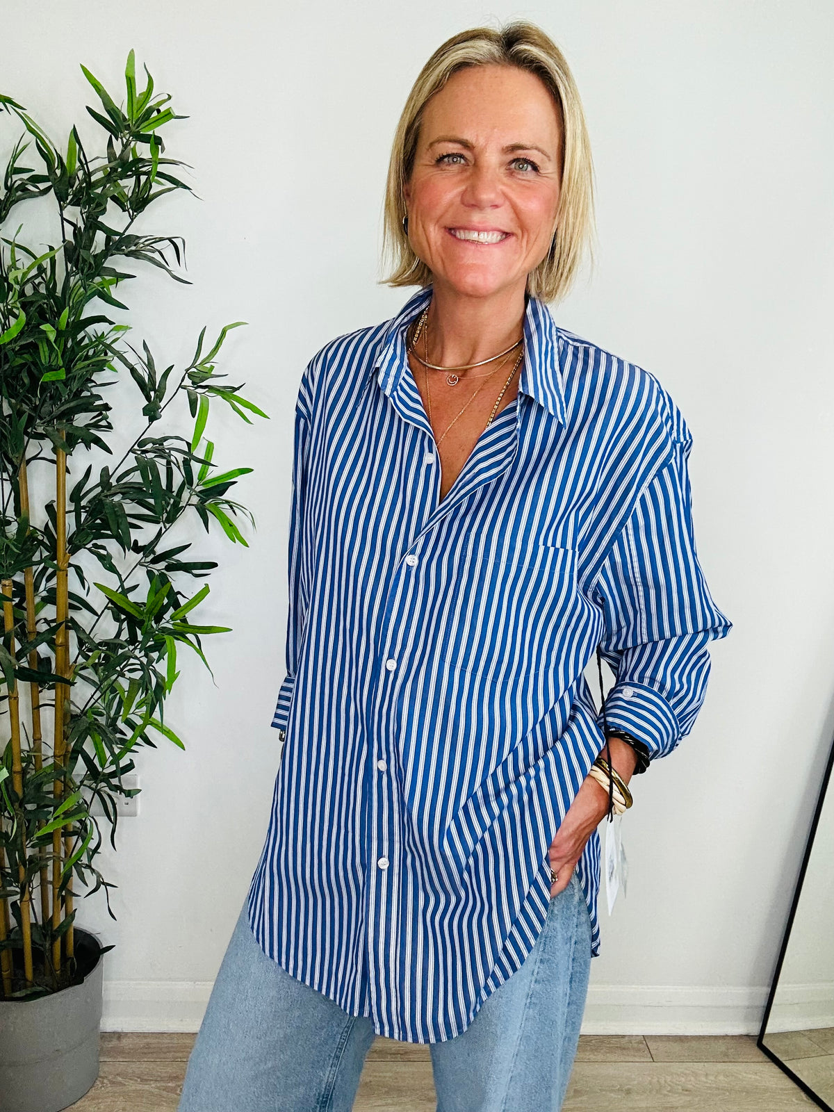 Striped Kayla Shirt - Size M