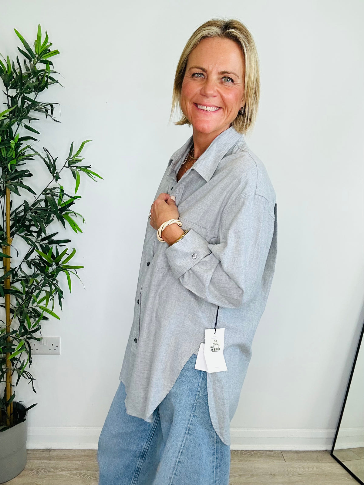 Brushed Cotton Kayla Shirt - Size M