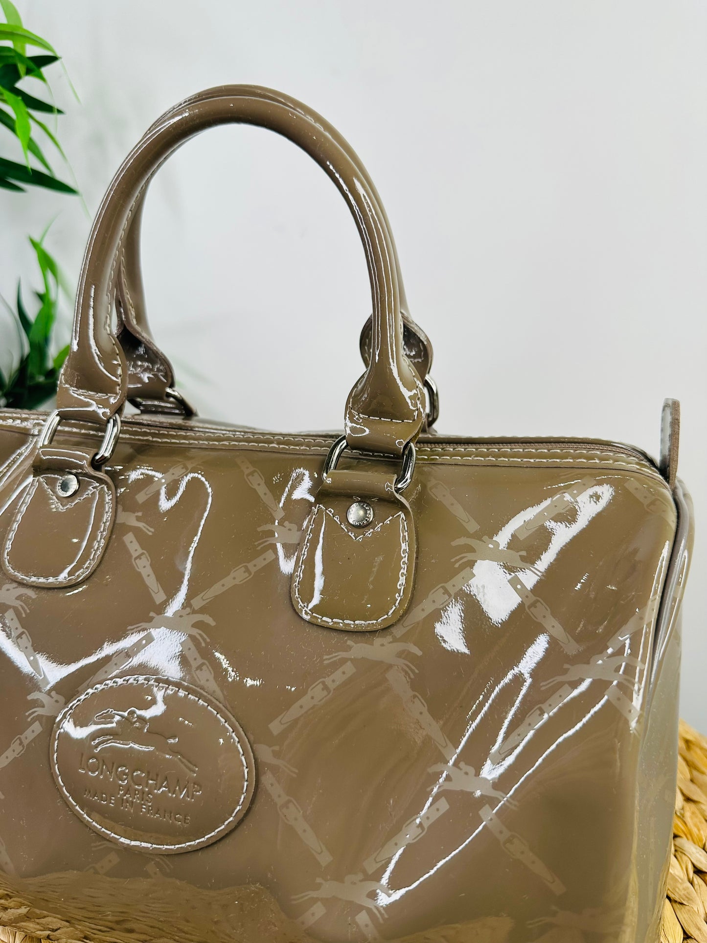 Boston Patent Leather Bag