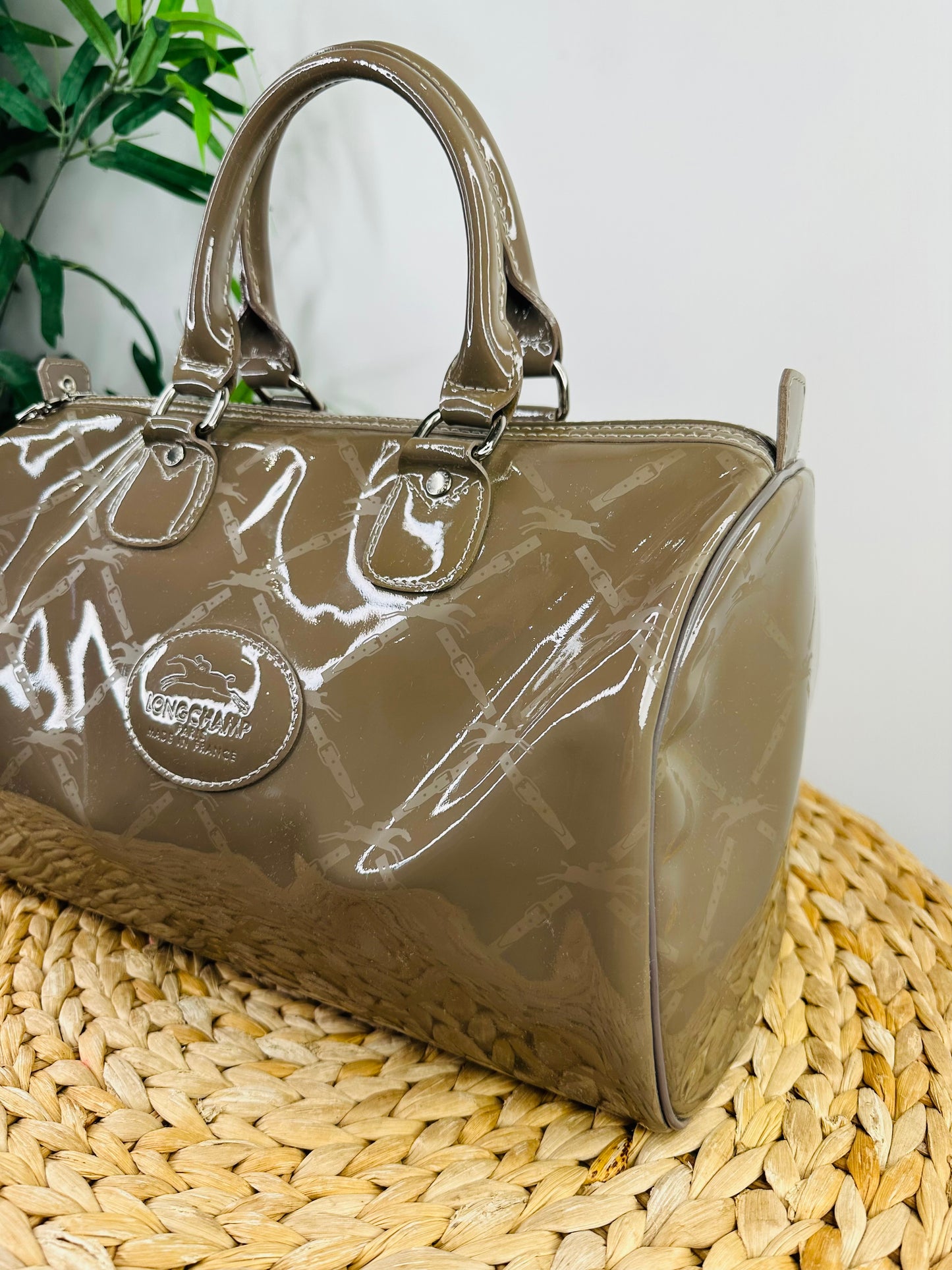 Boston Patent Leather Bag