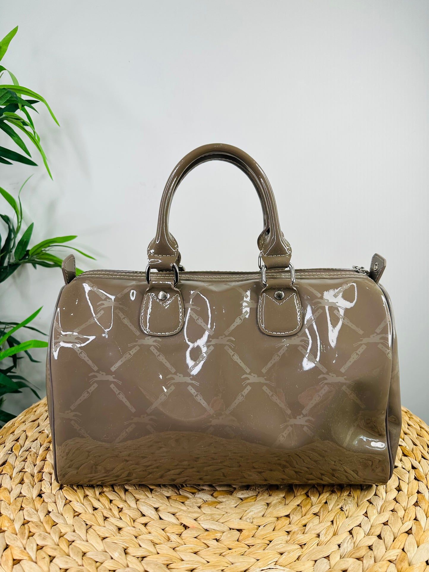 Boston Patent Leather Bag