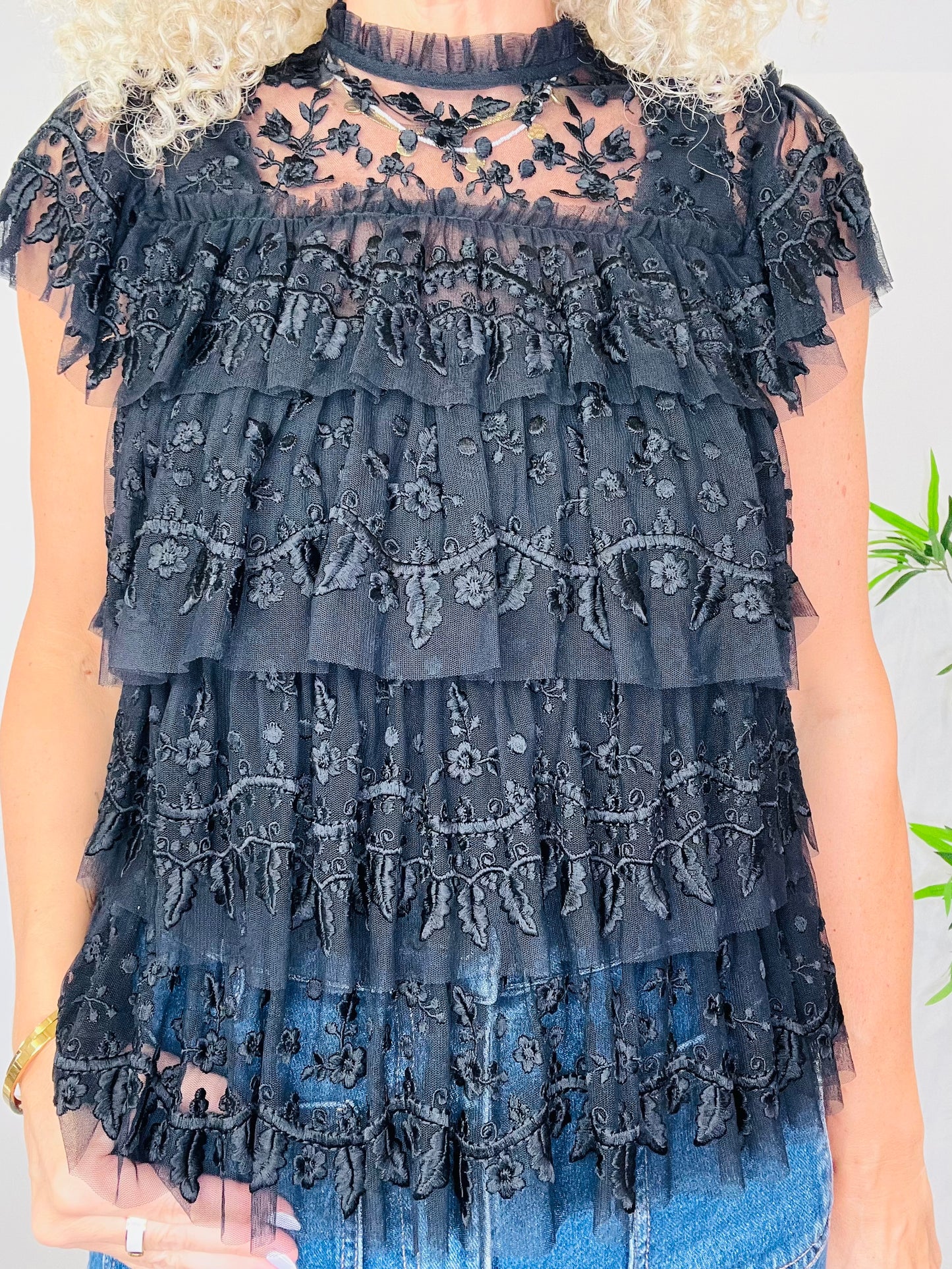 Tiered Lace Top - Size 8