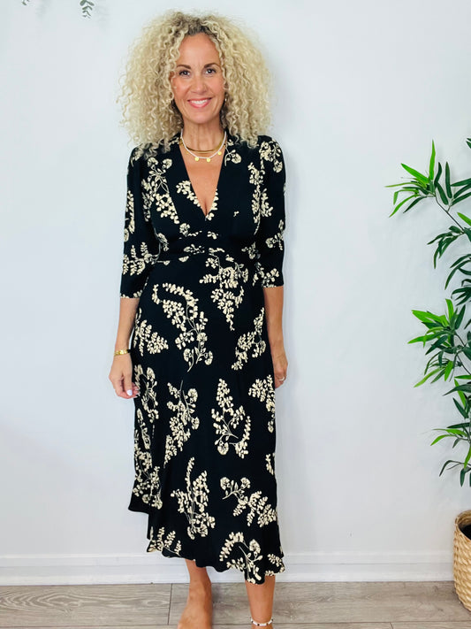Patterned Maxi Dress - Size 0
