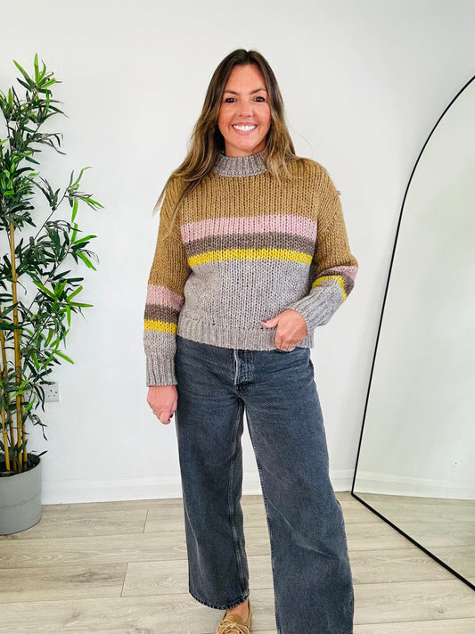 Striped Chunky Knit Jumper - Size 1
