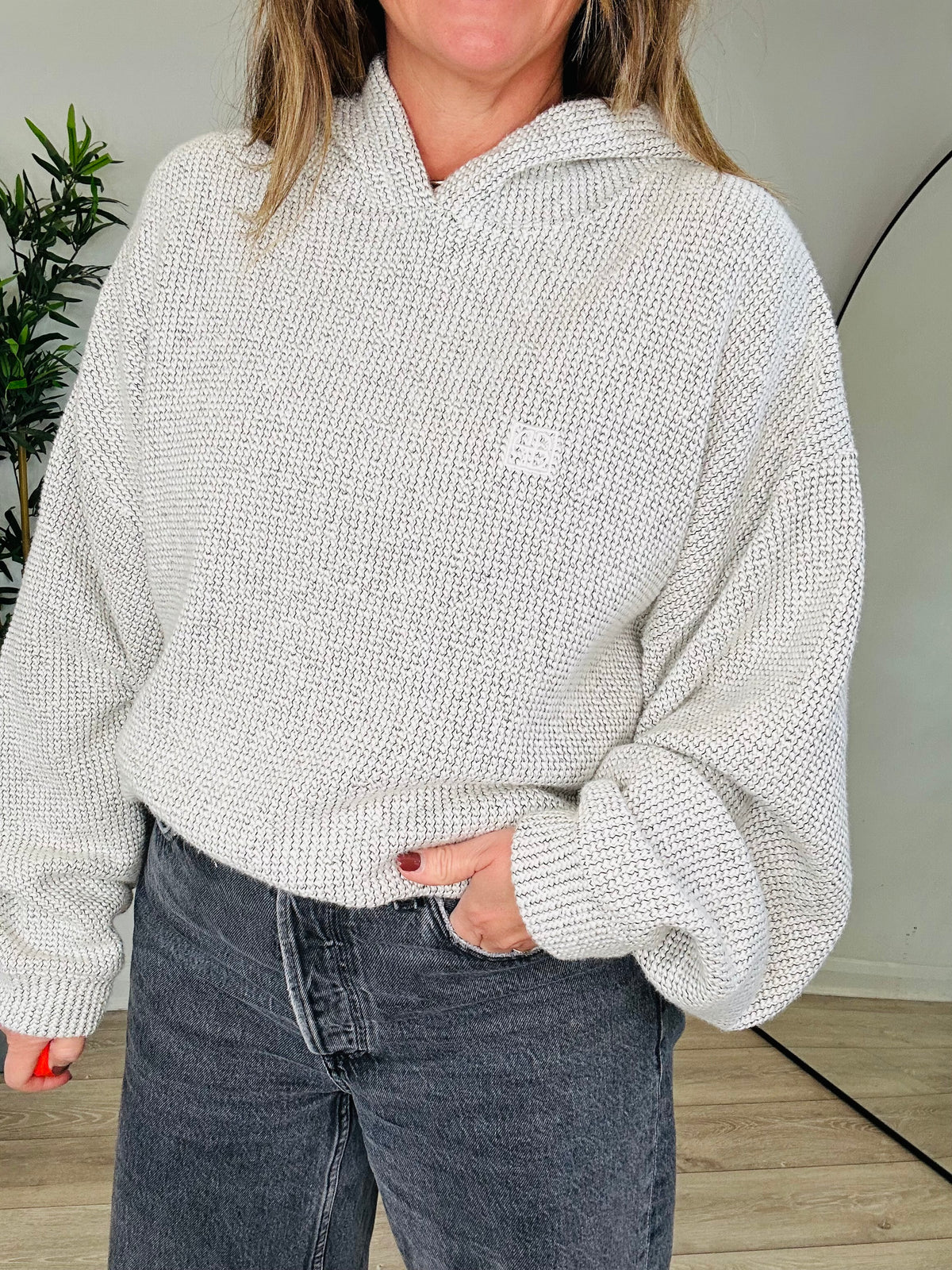 Alec Knitted Hoodie - Size L