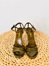 Load image into Gallery viewer, Patent Leather Wedge Sandals - Size 40
