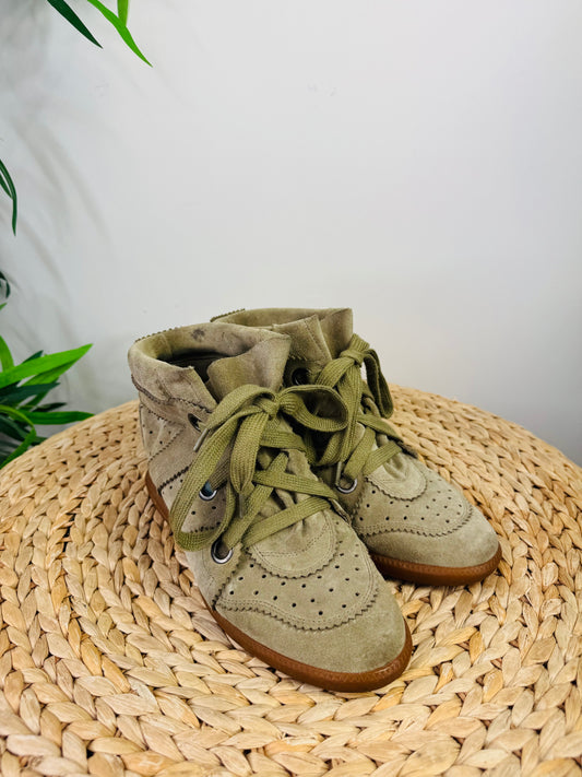 Suede Bobby Boots - Size 40