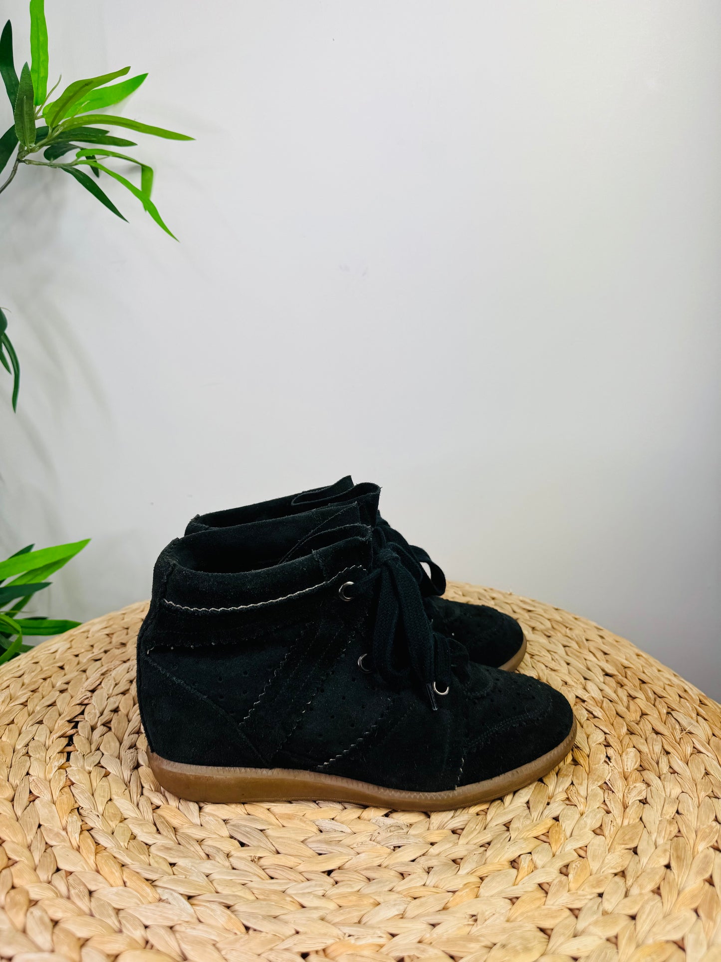 Suede Bobby Boots - Size 40