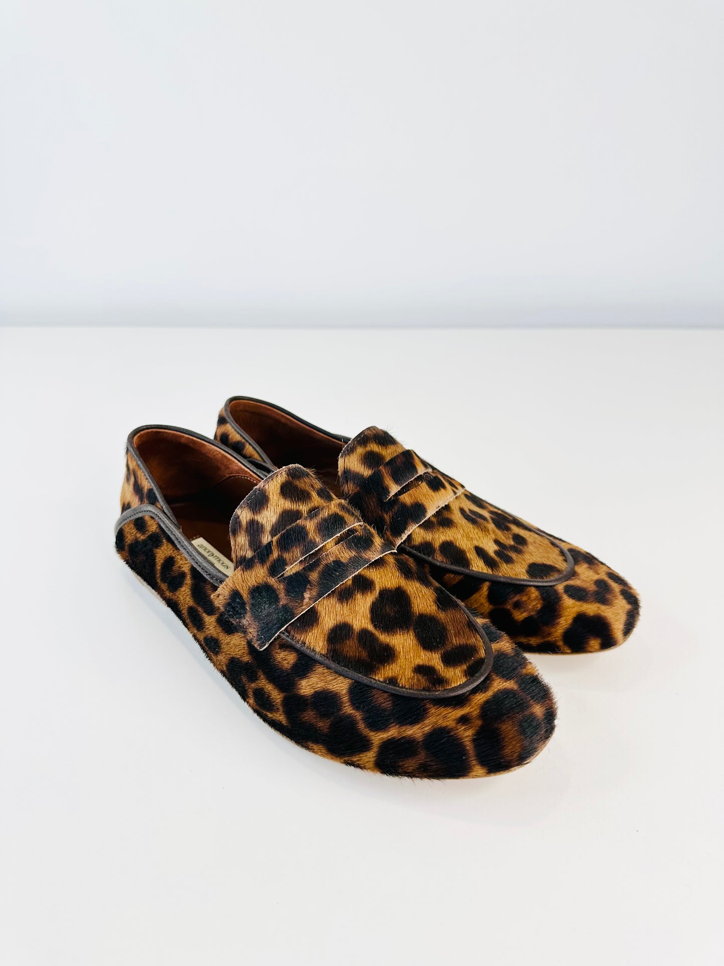 Leopard Print Loafers - Size 40