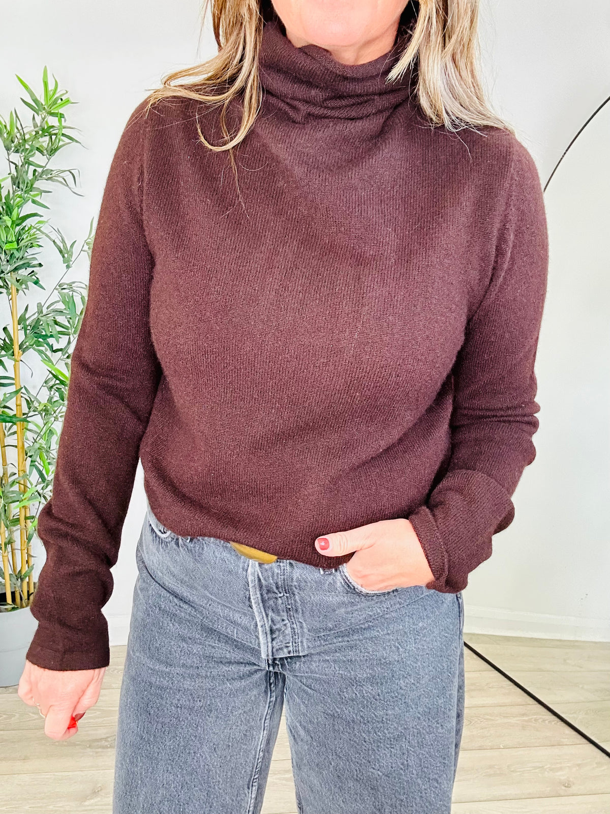 Cashmere Roll-Neck Jumper - Size M