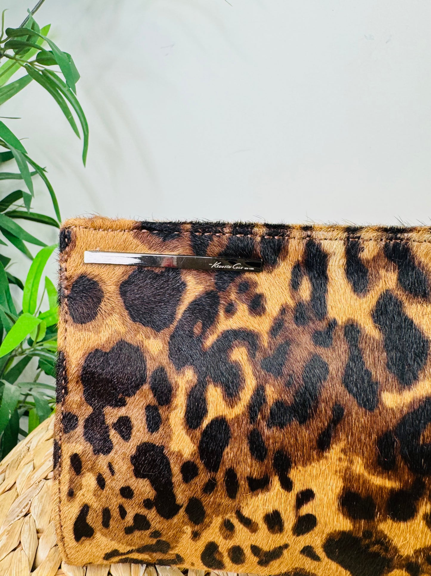 Leopard Print Pony Skin Clutch