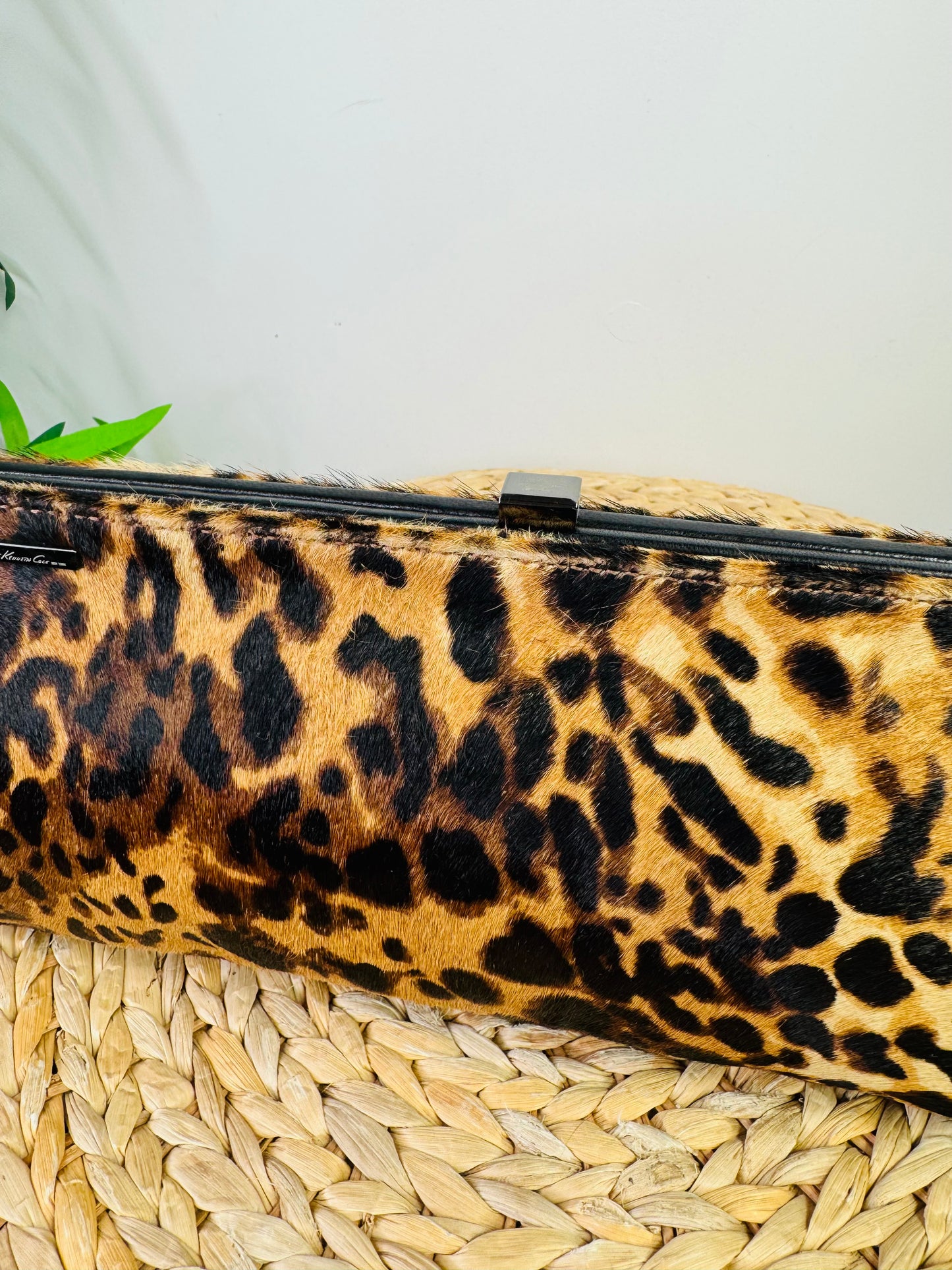 Leopard Print Pony Skin Clutch