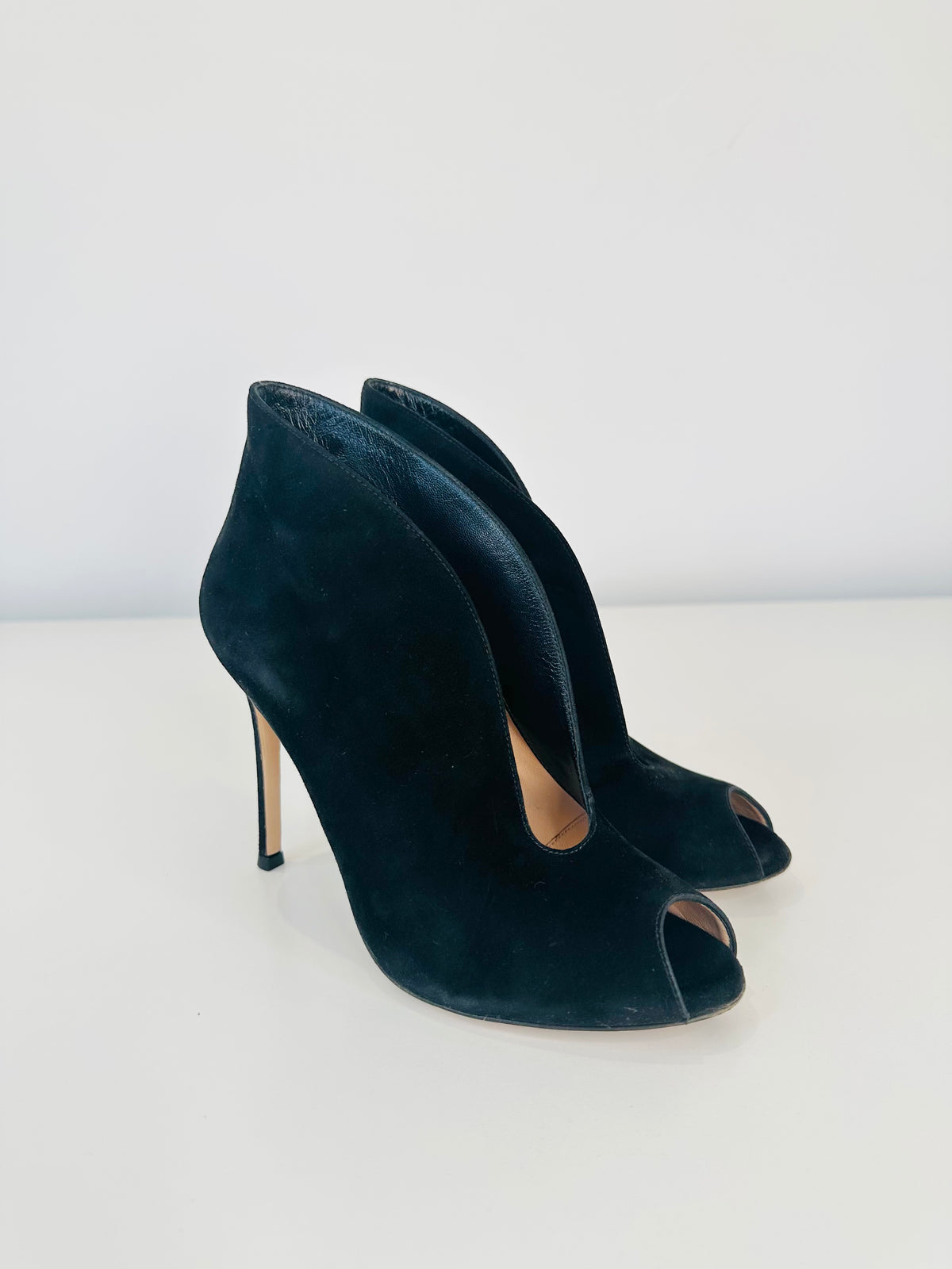 Suede Vamp Booties - Size 37