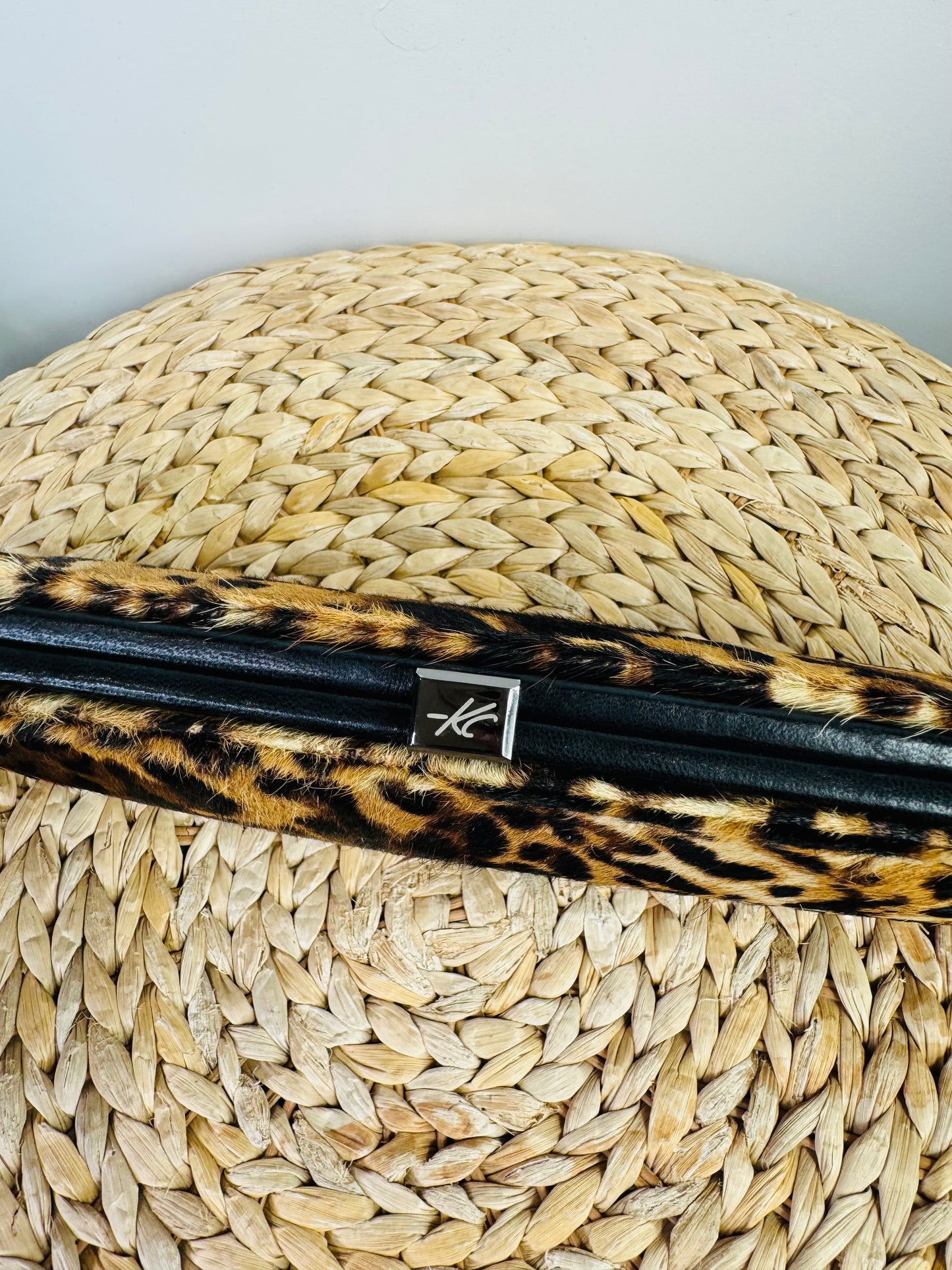Leopard Print Pony Skin Clutch