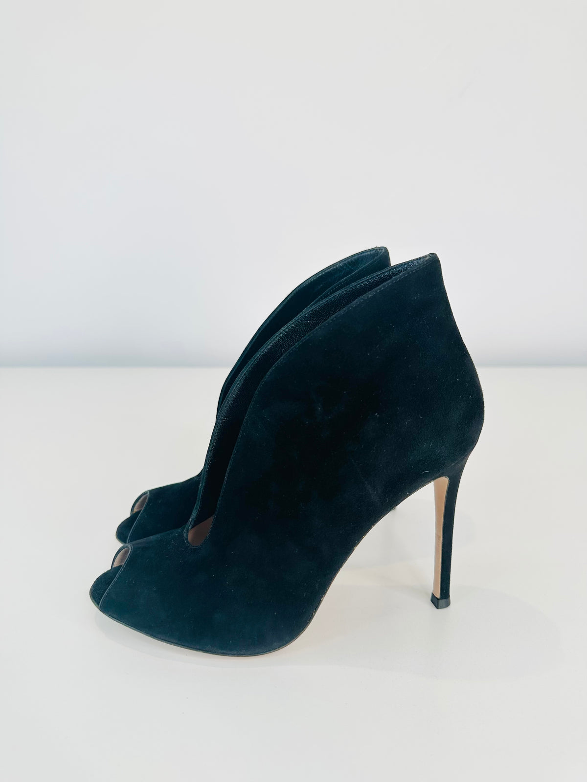 Suede Vamp Booties - Size 37