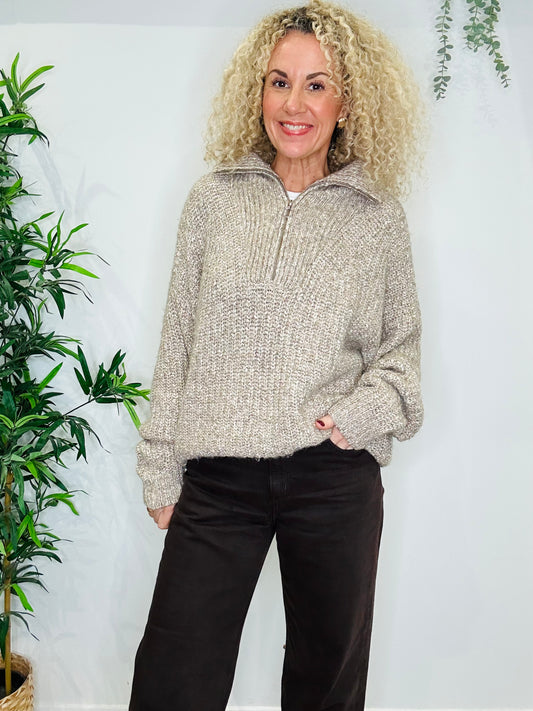 Myclan Half Zip Jumper - Size 38